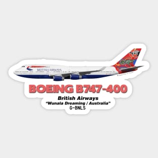 Boeing B747-400 - British Airways "Wunala Dreaming / Australia" Sticker